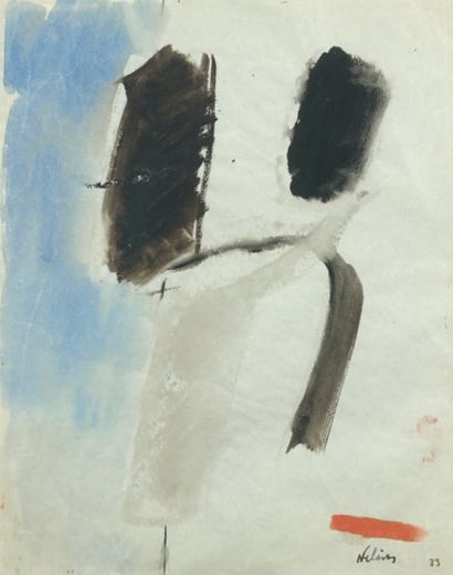 Jean HÉLION (1904-1987) Composition, étude, 1933 Aquarelle et encre, signée et datée...