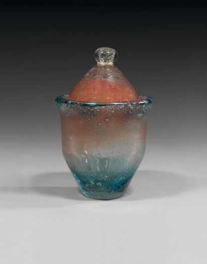MARINOT Maurice (1882-1960) Vase couvert avec son couvercle. Épreuve de tirage réalisée...