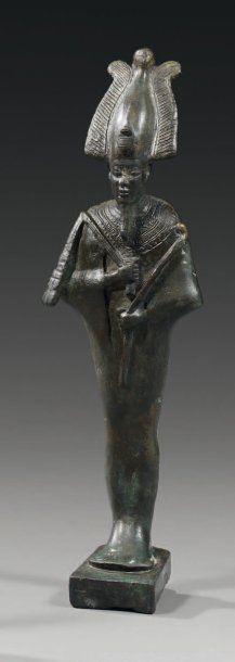 Statuette d'Osiris momiforme tenant le sceptre...