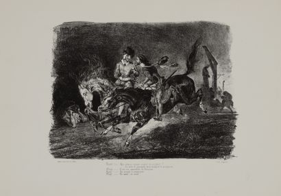 null Eugène DELACROIX (1798 1863) Méphistophélès dans les airs, Méphistophélès apparaissant...