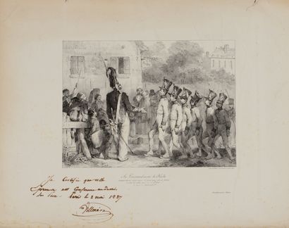 null Nicolas Toussaint CHARLET (1792 1845) Au Commandement de halte Napoléon après...