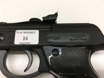 null Pistolet de tir à air comprimé Walther à un coup modèle 53, calibre 4,5 mm dans...