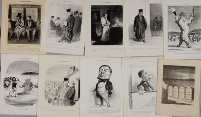 null Honoré DAUMIER (1808- 1879) Planches de diverses séries : la Comédie Humaine,...