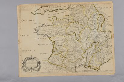 null Melchior TAVERNIER (1594-1665) - Galliae Antiquae descriptio geographica - carte...
