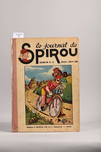 null JOURNAL DE SPIROU
Reliure 5 avant guerre comprenant les numéros 35 à 52 de 1939
Cahier...