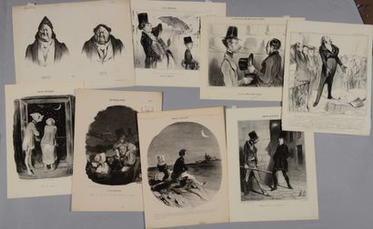 Honoré DAUMIER (1808- 1879) Planches de diverses...