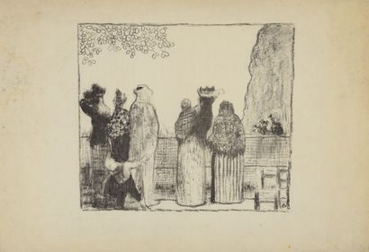 null Edouard VUILLARD (1868-1940) Les Tuileries.1895. Lithographie en noir sur Japon...
