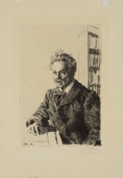 Anders ZORN (1850 1920)  Portrait d' August...