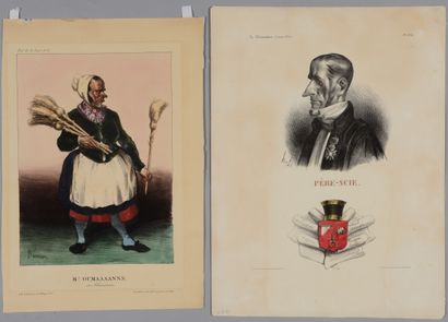 null Honoré DAUMIER (1808- 1879) Père-Scie. Planche 264 de La Caricature Mr Oumaaaannn...