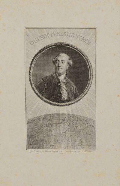 null Augustin de SAINT-AUBIN (1736-1807) Portrait de Jacques Necker, directeur général...