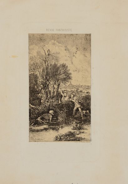 Rodolphe BRESDIN (1822 1885)Les chasseurs...