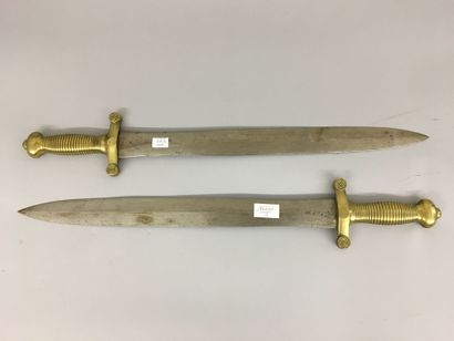 Deux glaives d'infanterie modèle 1831, garde...