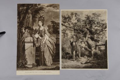 null Sir Joshua REYNOLDS (1723-1792) d'après - Elisabeth Countess of Derby, gravé...