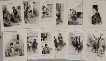 null Honoré DAUMIER (1808- 1879) Planches de diverses séries : Caricaturana, Types...
