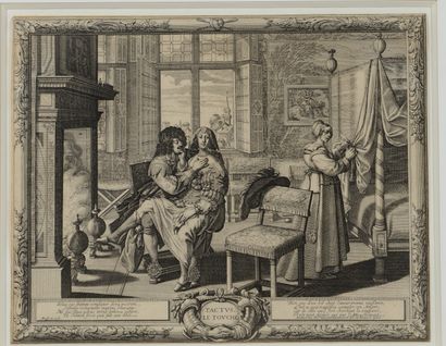 null Abraham BOSSE (1602/04-1676) - l'Odorat - Le Goût le Toucher . trois planches...