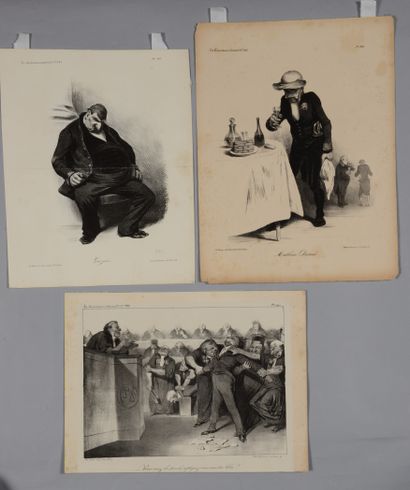 null Honoré DAUMIER (1808-1879) La Caricature : 22 planches de portraits de célébrités...
