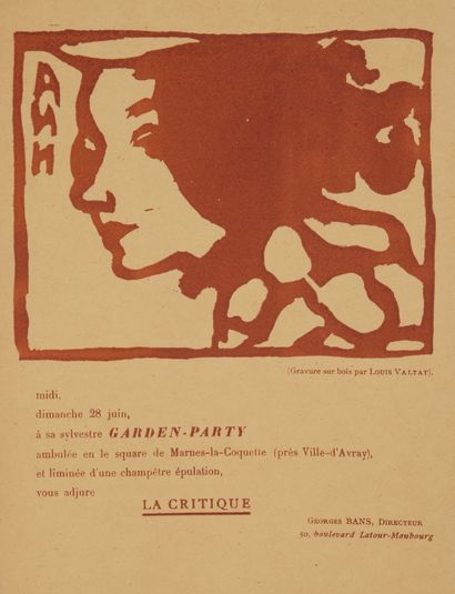 null Louis VALTAT (1860 1952) Ann, illustration pour la Garden Party, La Critique...