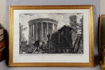 null Giovanni Battista PIRANESI (1720-1778) - Veduta del Tempio della Sibilla in...
