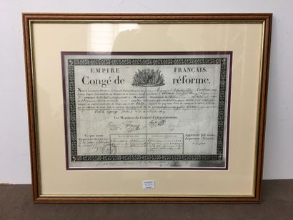 null Gravure représentant Napoléon devant Augsbourg signée Lecler, Paris 1832 ; cadre...