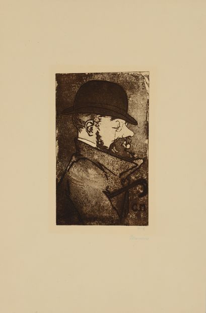 Charles MAURIN (1856 1914) Portrait de Toulouse-Lautrec....