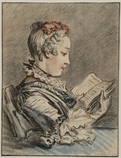null Gilles DEMARTEAU (1750-1802) Femme lisant Eloyse et Abailar , d'après François...