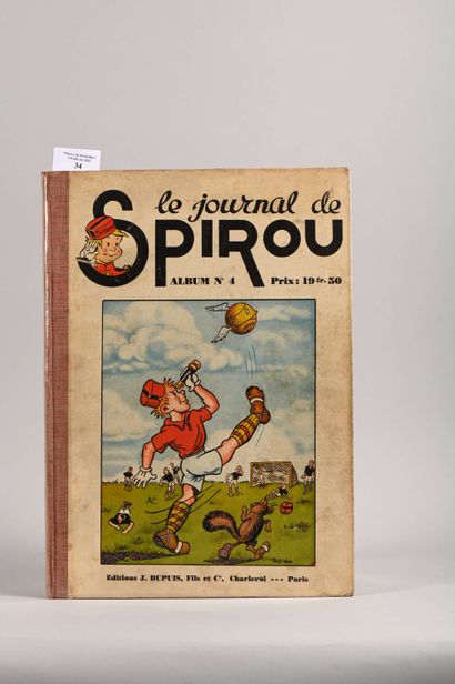 null JOURNAL DE SPIROU
Reliure 4 avant guerre comprenant les numéros 18 à 34 de 1939
Cahier...