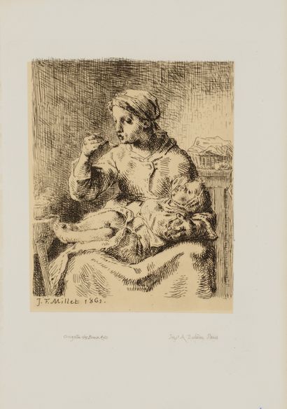 Jean-François MILLET (1814-1875) La Bouillie....