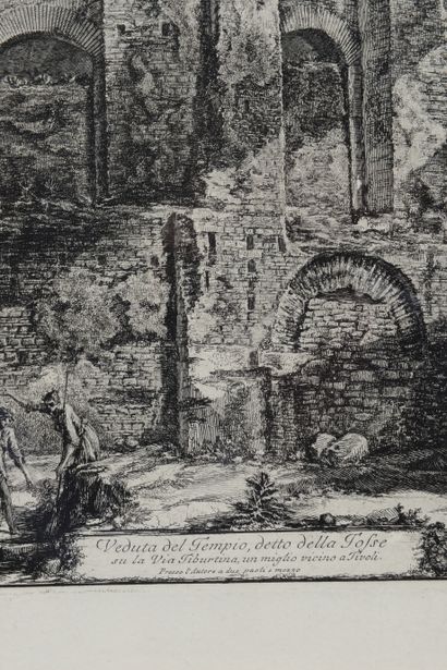null Giovanni Battista PIRANESI (1720-1778) - Veduta del Tempio della Sibilla in...