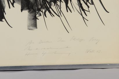 null Hans HARTUNG (1904-1989) - L 91. 1963 - Lithographie sur vélin de Rives , signée...