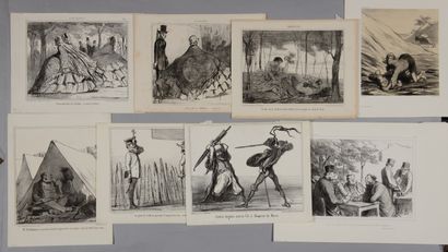 null Honoré DAUMIER (1808- 1879) Planches de diverses séries : la Comédie Humaine,...