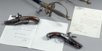 null Deux lettres manuscrites signées : "Gudin" en tant que général de division et...