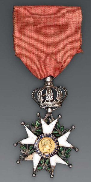 null Croix de chevalier de l'ordre de la Légion d'Honneur, quatrième type, en argent,...