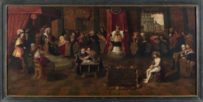 Ecole FLAMMANDE du début du XVIIème siècle, entourage de Frans FRANCKEN lE Christ...