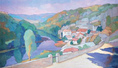 André RAGEADE (1890-1978) Matin à Boussay (Vendée) - 1926 Huile sur toile, signée...