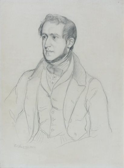 Théodore CHASSERIAU (Sainte Barbe de Samana 1819 - Paris 1856) Portrait présumé de...