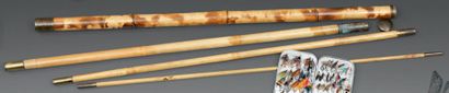 null Forte canne - canne à pêche en bambou, 5 brins Long. 4,40 m