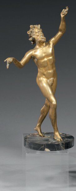 null Statuette en bronze ciselé et doré, dit « patine médaille » : Allégorie de la...