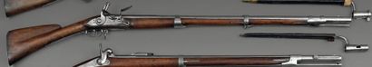 null Fusil d'infanterie à silex modèle 1754, canon à pans puis rond poinçonné au...