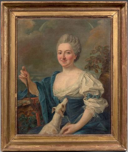 Jean François Gilles COLSON (Dijon 1733 - Paris 1803) 
Portrait de femme en Diane...