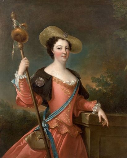 ÉCOLE FRANÇAISE DU XVIIIÈME SIÈCLE, SUIVEUR D'ANTOINE PESNE Portrait de Marie-Anne...