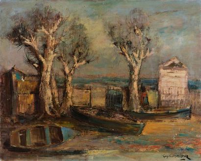 Guy CAMBIER (1923 - 2008) Les barques
Huile sur toile, signée en bas à droite
65...