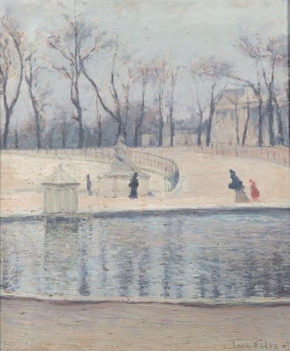 Léon FELIX (1869 - 1940) Le jardin des Tuileries
Huile sur toile, signée en bas à...