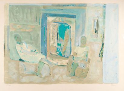 Pierre LESIEUR (1922 - 2011) La conversation
46 x 64, 5 cm. Lithographie en couleurs....
