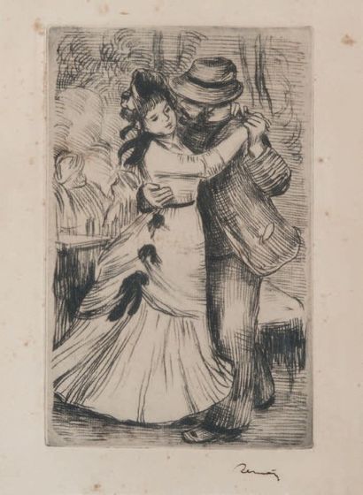 Pierre-Auguste RENOIR (1841 - 1919) La Danse à la campagne. (2e planche) (Delteil...