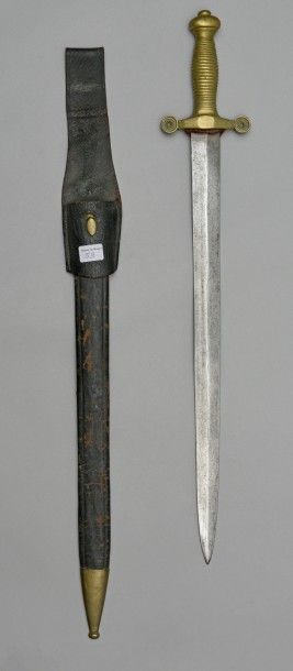 null Glaive d'infanterie de la garde nationale de type 1831 allégé, avec son porte-fourreau...