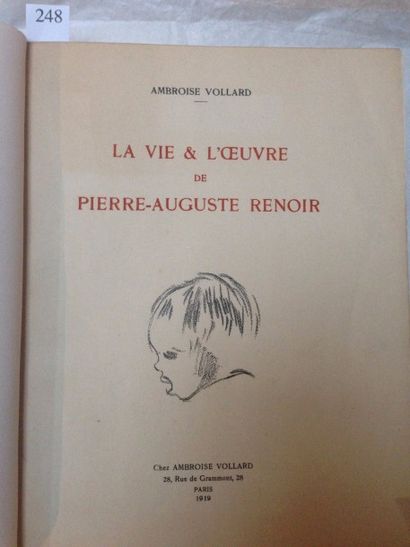 null [RENOIR]. VOLLARD (Ambroise). La Vie et l'oeuvre de Pierre-Auguste Renoir. Paris,...
