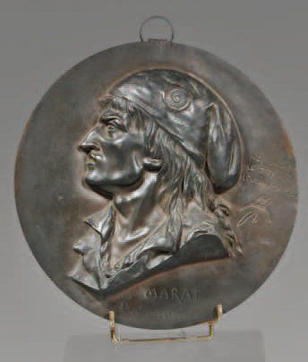 Pierre Jean David, dit "David d'Angers", d'après : Médaillon rond en bronze représentant...