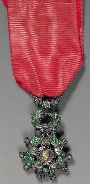 null Croix de chevalier de l'ordre de la Légion d'Honneur, miniature en argent et...