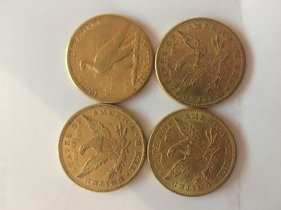 null 4 pièces de 10 dollars or de 1880-1888-1898-1910
 
