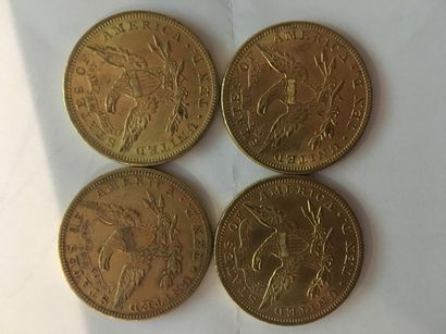 4 pièces de 10 dollars or de 1882-1898
 